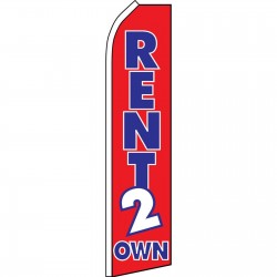 Rent 2 Own Red Swooper Flag