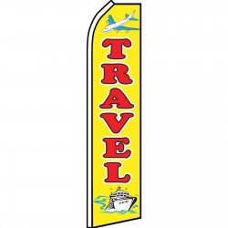 Travel Yellow Swooper Flag