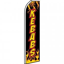 Kebabs Flames Swooper Flag