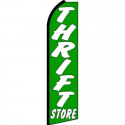 Thrift Store Green Swooper Flag