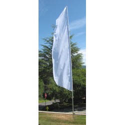 Nylon 3' Wide Solid White Feather Flag