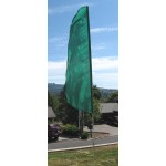 Nylon 3' Wide Solid Green Feather Flag