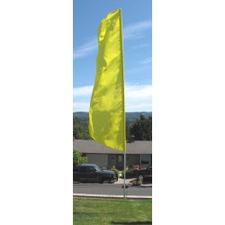 Nylon 3' Wide Solid Yellow Feather Flag