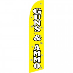 Guns & Ammo Yellow Windless Swooper Flag