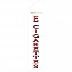 E-Cigarettes White Windless Swooper Flag