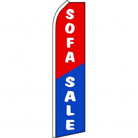 Sofa Sale Red Blue Swooper Flag