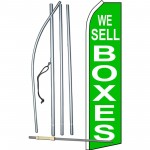 We Sell Boxes Green Swooper Flag Bundle
