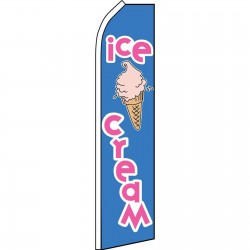 Ice Cream Blue Pink Swooper Flag
