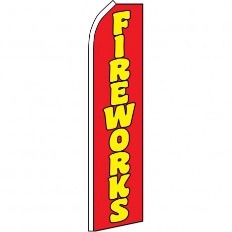Fireworks Red Swooper Flag