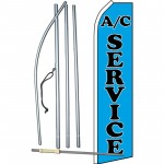 A/C Service Blue Swooper Flag Bundle