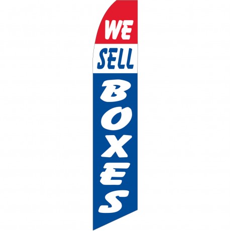 We Sell Boxes Patriotic Swooper Flag
