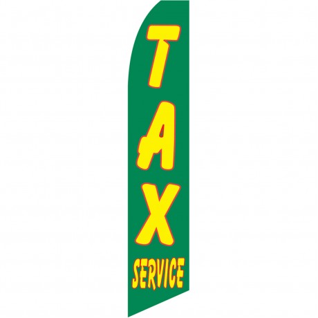 Tax Service Green Swooper Flag