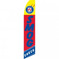 Smog Check Red Swooper Flag