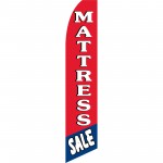 Mattress Sale Red Blue Swooper Flag