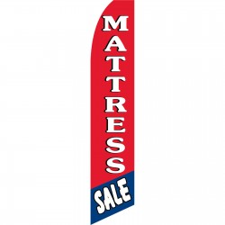 Mattress Sale Red Blue Swooper Flag