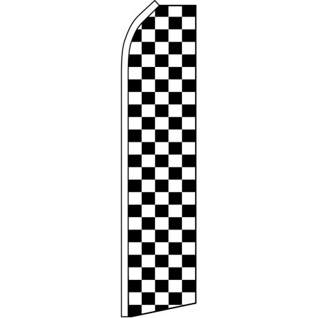 Checkered Black & White Swooper Flag