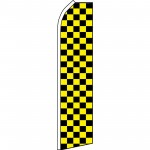 Checkered Black & Yellow Swooper Flag
