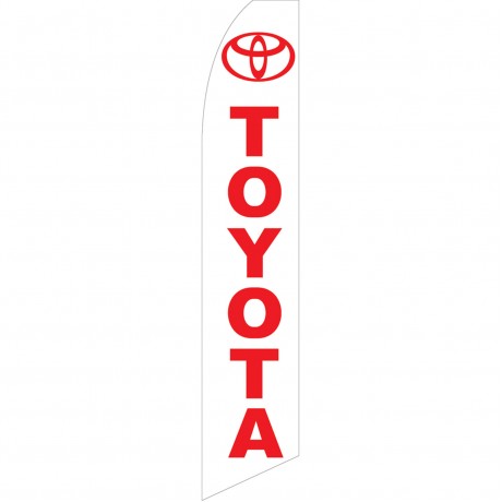 Toyota White Swooper Flag