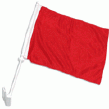 Solid Red 12" x 15" Car Window Flag